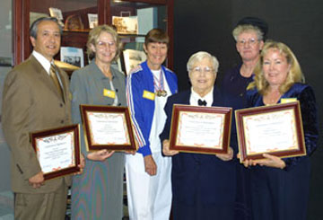 From left to right: Joe Salcido, Judy Newport, Wilma Sauer, Debbie Morgan
