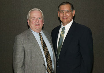 Dr. Gwyn Parry, Director of Medicine, Hoag Hospital with Board Member Felix Rocha, Jr.