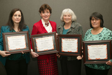 Sherry O'Donnell, Justice Eileen Moore, Sharon Cosca, and Sherri Medrano 