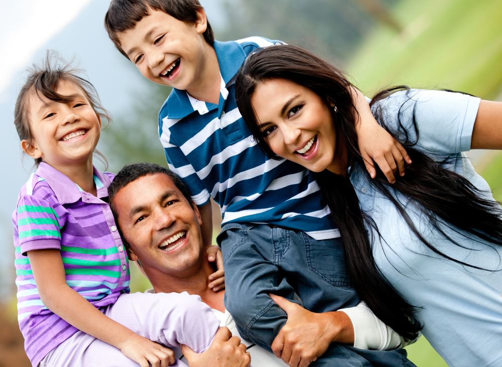Photo of a family in a park